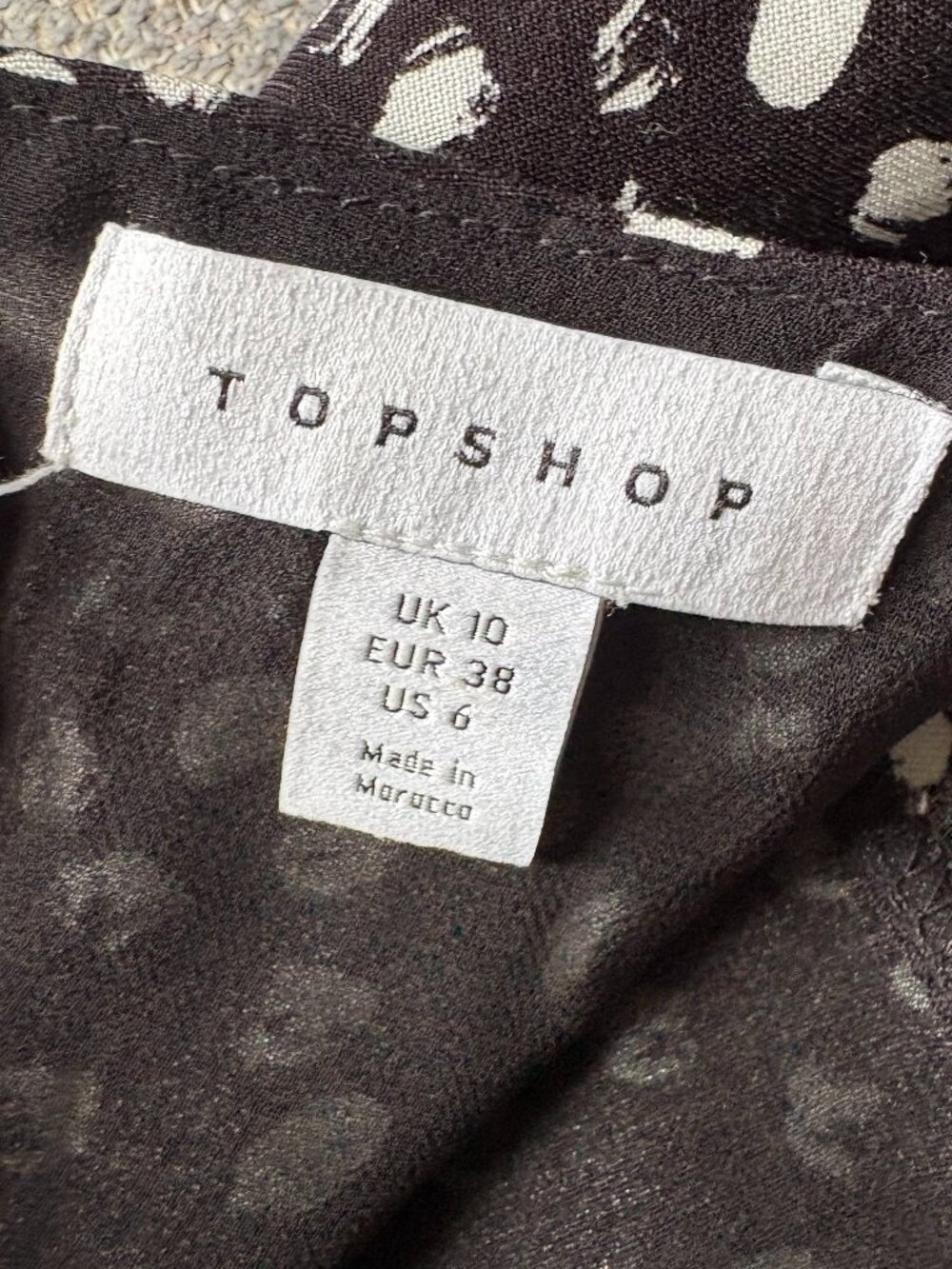 Topshop Austin Spot Print Midi Dress in Monochrome - Picture 10 of 10